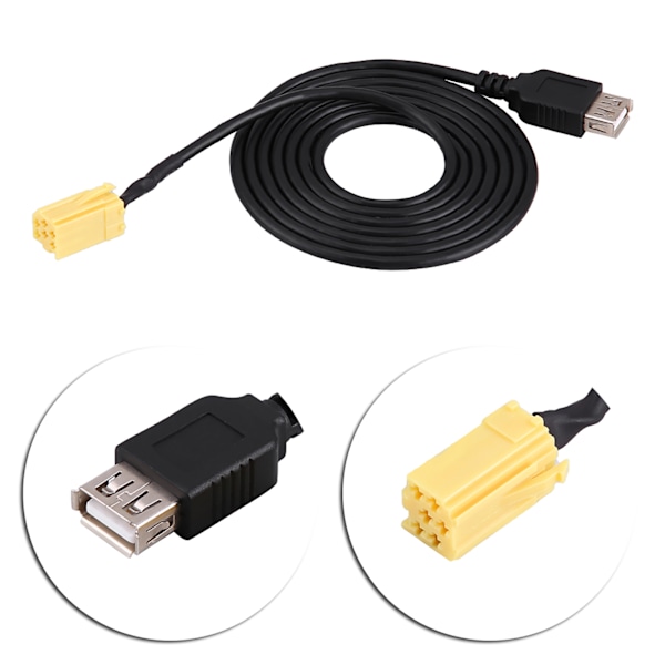 Bil Mini ISO 6Pin Stik USB Adapter Kabel til Alfa Romeo Fiat Grande Punto