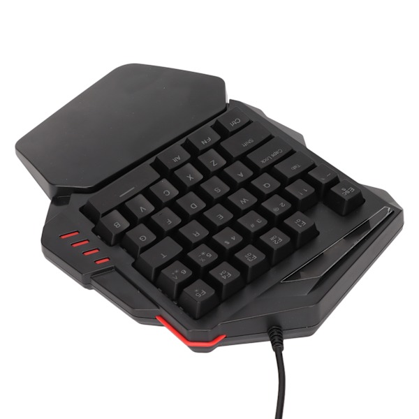 Enhånds Spilltastatur 35 Taster Ergonomisk Knapplayout RGB Lys Emitterende G1/G2 Taster Makroopptak Kablet Tastatur