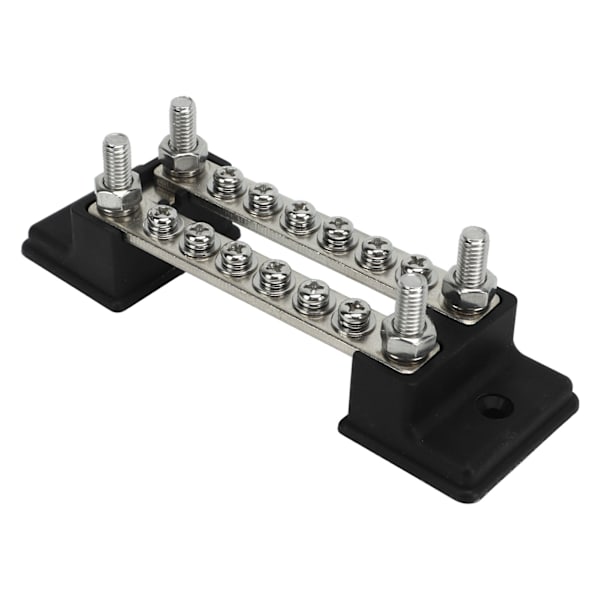 DC 12‑48V AC 110‑300V Strömfördelningsblock Dubbel Rad Kopplingsplint Barriärlist med 16 Terminaler för Bilar Lastbilar Husbilar Fartyg Marin