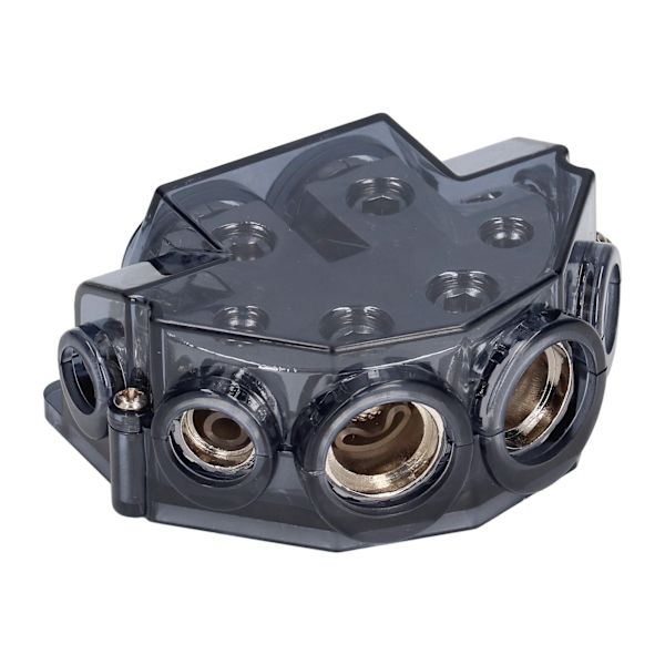 6-suuntainen sulakejakotukki maadoituskaapelin jakaja 0 Gauge sisään 2/4/8 Gauge ulos auton audio vahvistimelle
