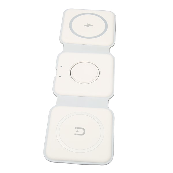 Sammenleggbar 3 i 1 trådløs lader USB C Sammenleggbar 3 i 1 ladestasjon for IOS telefon ørepropper Smart Watch