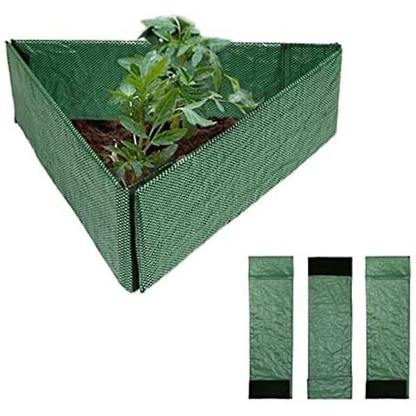 Garden Lawn Edging, Plastic Decorative and Portable, Ideal for Lawn, Garden, Flowerbed, and Fence - 3pcs, Green, 50X15cm