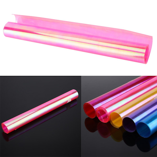 Värikäs vaaleanpunainen auton ajovalon kalvosuoja Auto Wrap -tarra (30*120cm)