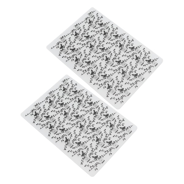 2 st präglingsmappar plastmaterial Konkav konvex texturmallar för gör-det-själv-inbjudningar Pappershantverk