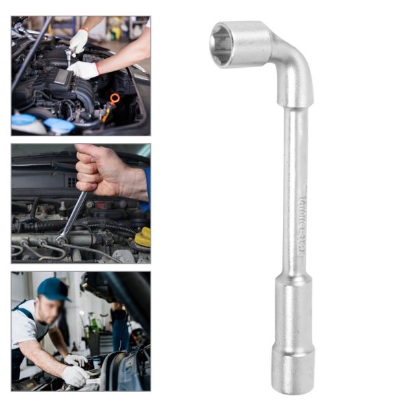L Typ Krom Vanadin Stål Dubbelhuvud Armbågsnyckel Reparationsverktyg14mm