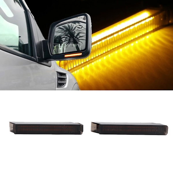Par 3000K Bil Bakspejl Lys Dynamisk LED Blinklys Passer til Ford F150 2004‑2014