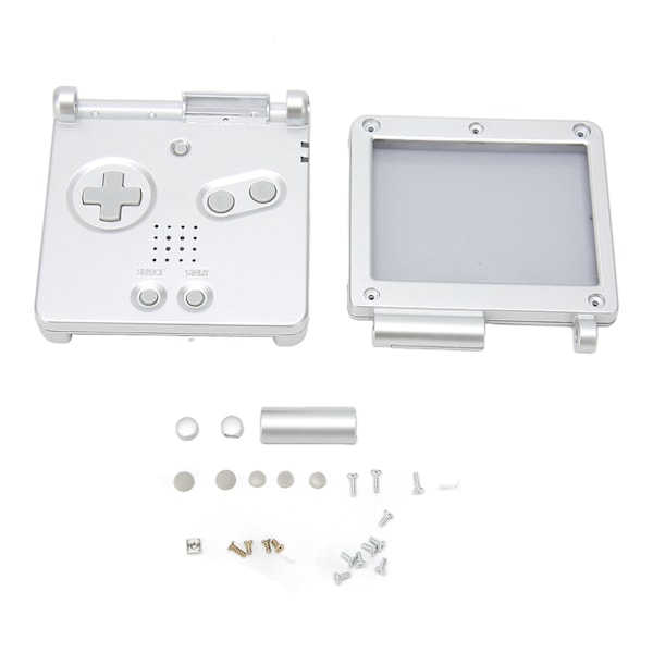 Spillkonsoll Shell for GBA SP Erstatningshele deler Hus Shell Case med knapper for Gameboy Advance SP Silver
