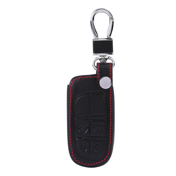4-knappar PU-läder bilnyckelfodral Hållare Case Cover Universal