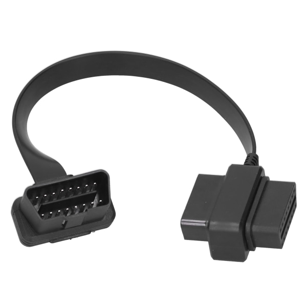 30 cm/11,8 tum Universal OBD2-förlängningskabel hane till hona sladd LS-formad armbåge automatisk diagnostikverktyg