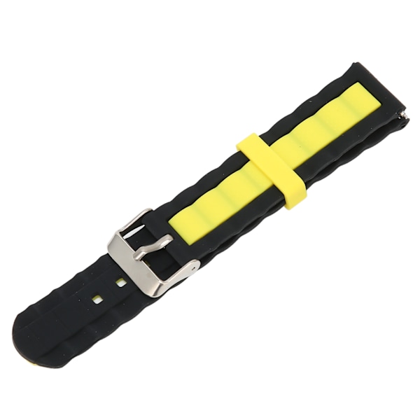 20mm Justerbart Silikonarmband för Amazfit GTS 3/GTS 2/Bip S/Bip U Smartwatch Svart Gult