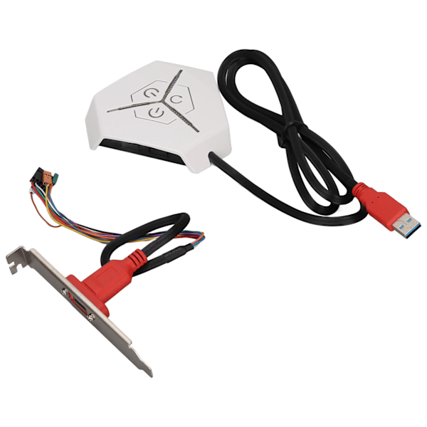 Ekstern Strømbryder Vandtæt Aerodynamisk Bue Design Dobbelt USB Transmissionsport Desktop Mobil Switch