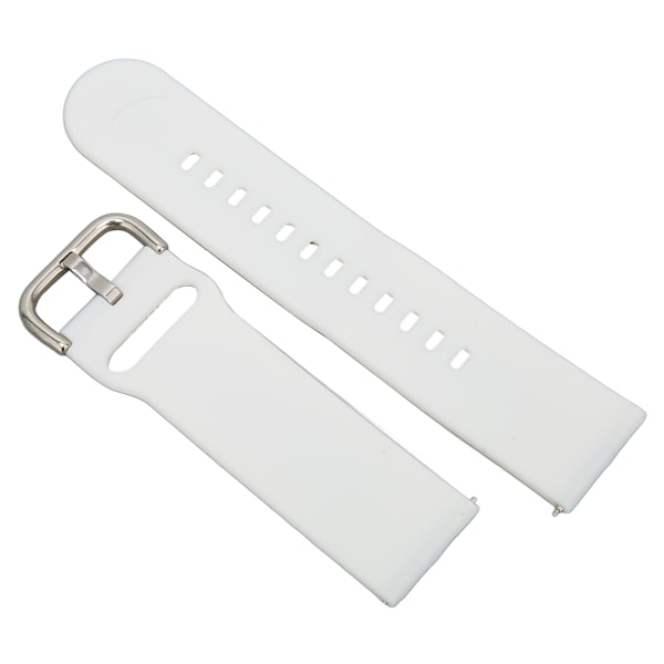 22 mm pehmeät silikonirannekkeet Huawei Watch 3/GT 3/2 -kelloille, nopeasti irrotettavat, säädettävät, valkoiset