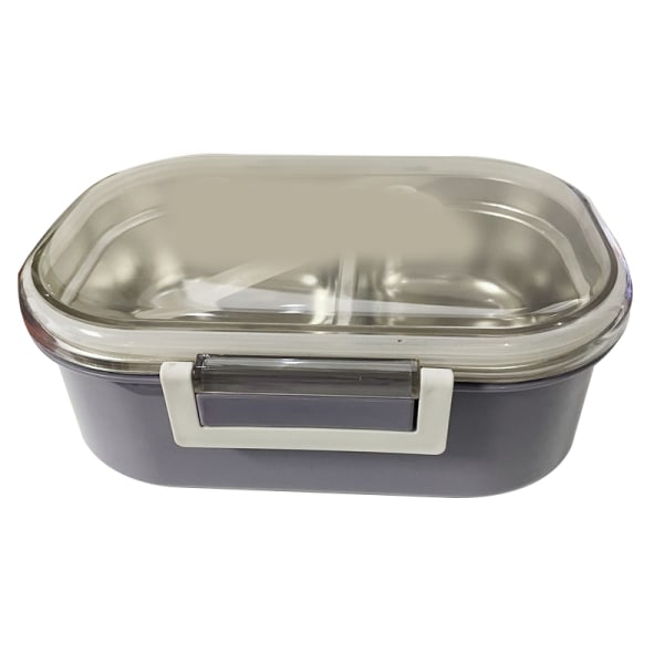 Stainless Steel Lunch Box Korean Style 2 Compartment Bento Box Metal Food Container for Kids Adults Pupils Office Workers Purple