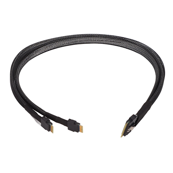 Mini SAS-kabel 24 Gbps rask overføring SATA/ATA-grensesnitt 0,5 m lengde SFF8654 8I til 2xSFF8654 4I kabel