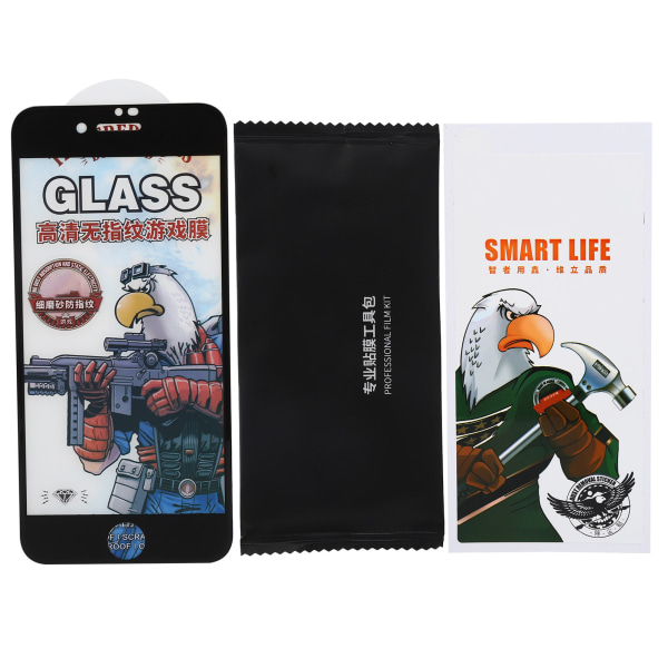 High Definition hærdet glas skærmbeskytter anti-fingeraftryk skærmfilm til IPhone 7 Black
