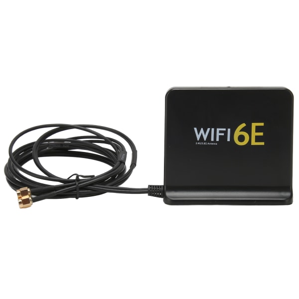 WiFi6E trådløst netværkskortantenne Omnidirektionel 4dBi High Gain 2,4GHz 5,8GHz WiFi netværkskortantenne med SMA-port Sort