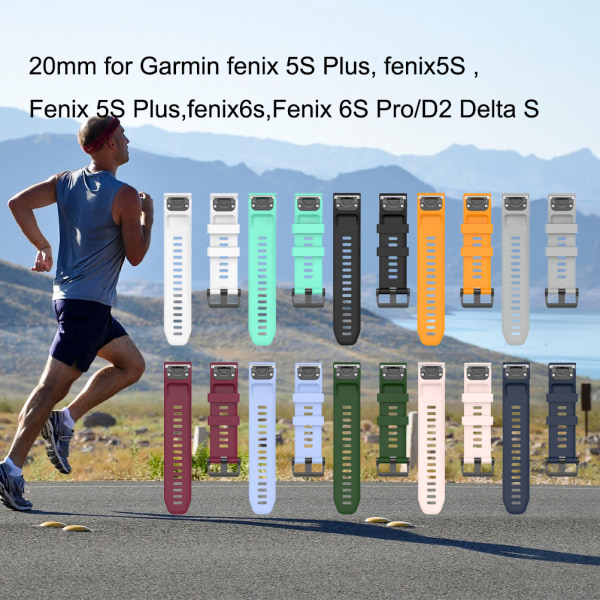 Sportsurrem til Garmin fenix 5S Plus fenix5S Fenix ​​5S Plus fenix6s Fenix ​​6S Pro D2 Delta S-urrem