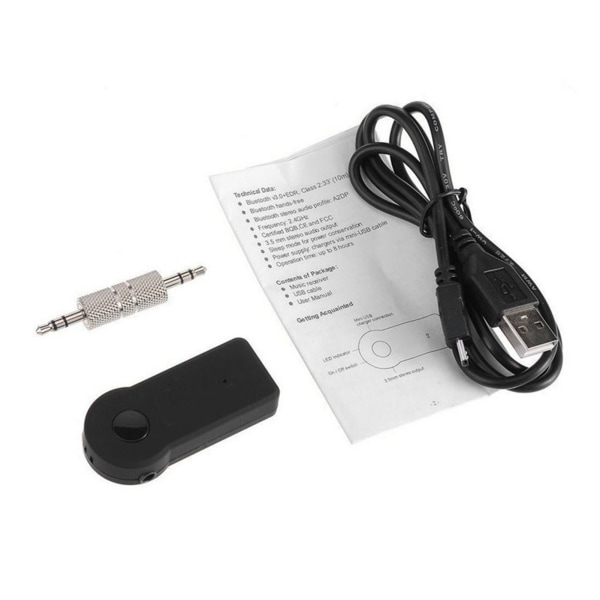 Bluetooth-mottaker 3,5 mm-kontakt 2,4 GHz håndfri samtale Aux Bluetooth-adapter Universal for biler