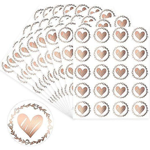 Klare hjerteformede klistermærker til emballage til bryllupsinvitationer (500 stk)