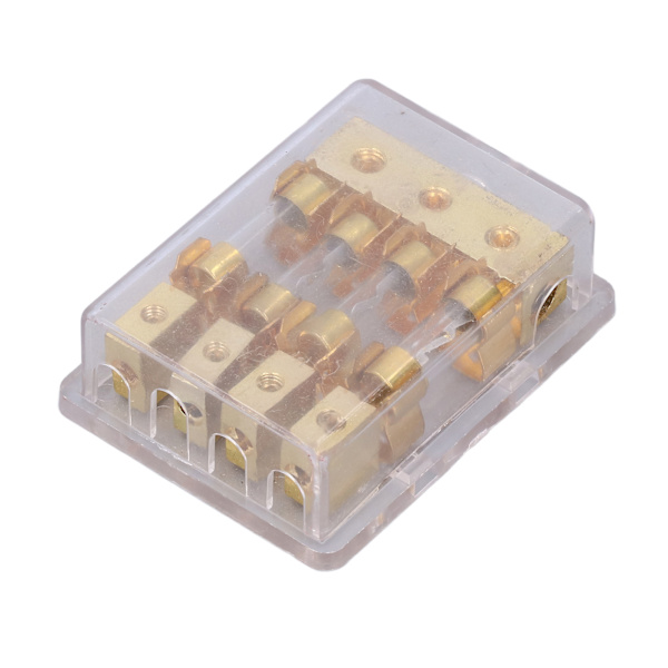 Strømfordelingsblok Bil Audio Splitter 1 Ind 4 Ud Jordfordeler Sikringsholder 60A