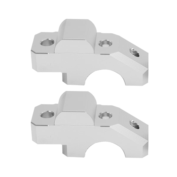 2 stk. Styrforhøjer Monteringsklemme CNC Aluminium Legering Erstatning for YAMAHA Tracer 900/GT 2015‑2019 Sølv