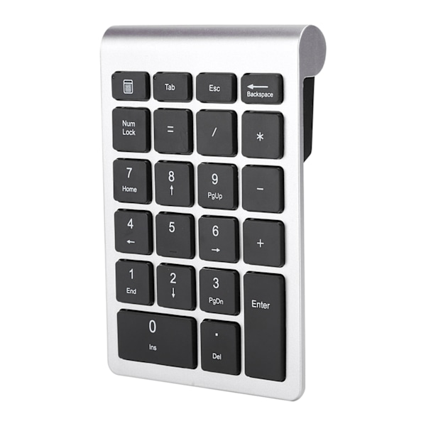 Trådløst mininummertastatur med numerisk tastatur - RF304, 22 taster, USB 2.4G, Sølvsort