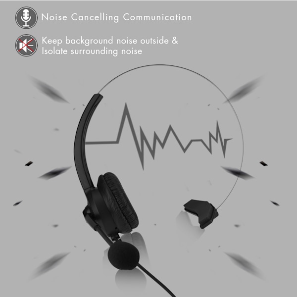 Krystalklar støjreducerende Call Center-headset til komfortable telefonsamtaler