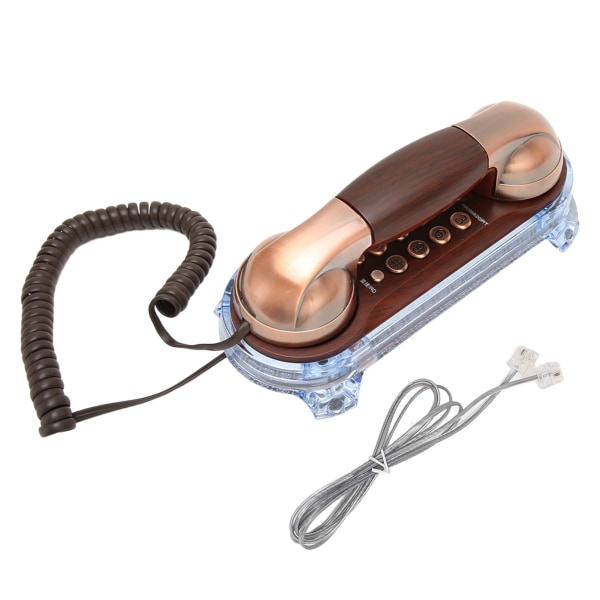 Retro fastnettelefon med ledning Hjemmetelefon Vægmontering Flash-telefon til hjemmeskolekontor Factory Hotel Lilla Bronze