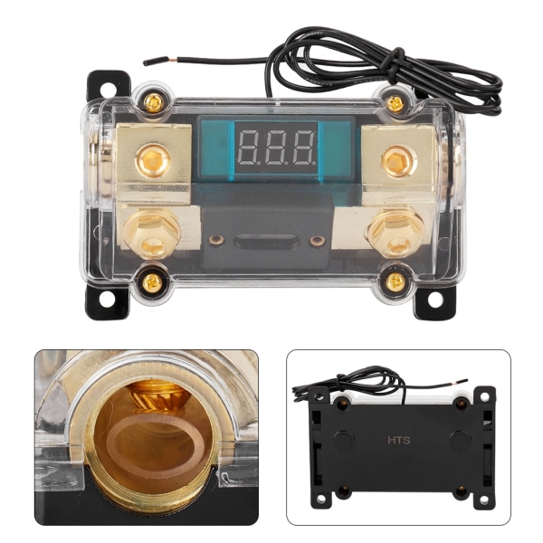 Bil Ljud Ström Säkringar Hållare Stereo Distributionsblock Box Digital Display (150A)