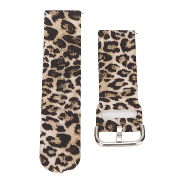 Mjuka Silikonband för Amazfit GTR 3 22mm Justerbara Snabbspännes Silikonarmband Leopardmönster