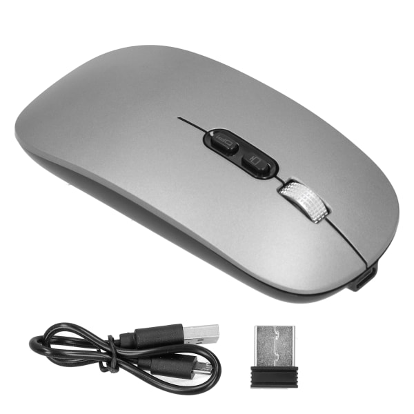 Trådlös optisk mus 2.4Ghz Bluetooth 5.0 Dual Mode Laddningsmus för Game OfficeMörkgrå