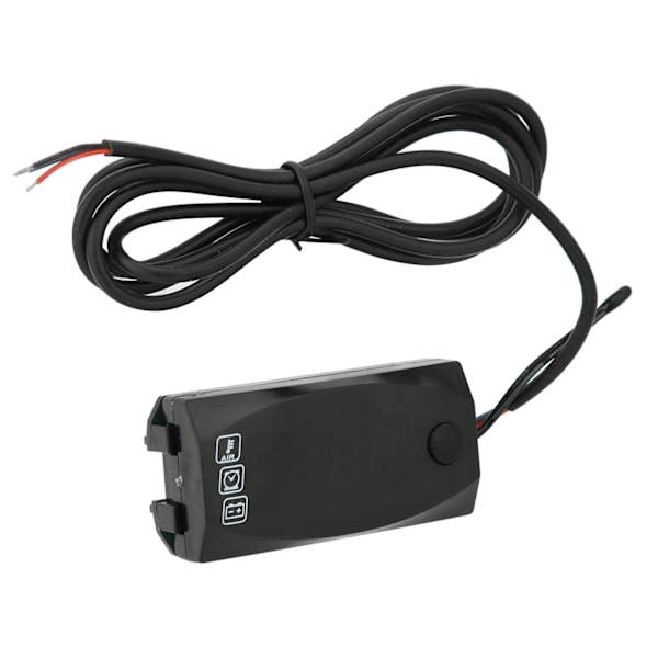 3-i-1 Motorcykel LED Voltmeter Termometer Elektronisk Klocka Mätare IP67 Vattentät Mätare 6V-30V