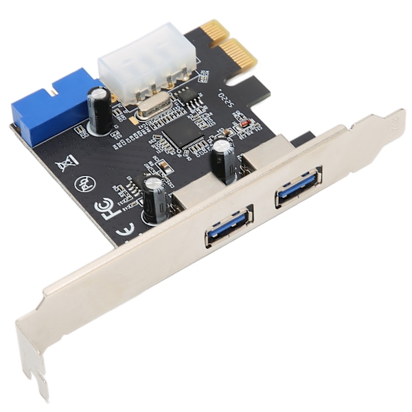 PCIE-USB3.0-laajennuskortti 2 porttia Nopea ja vakaa tiedonsiirto 20-nastainen liitin Usb Pcie-kortti