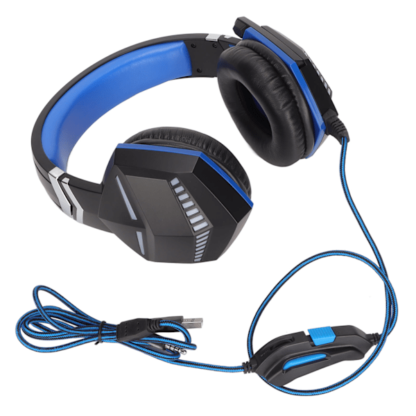 S510 Trådbundet Gaming Headset Volymkontroll Ljusstark Surround Stereo Gaming Hörlurar med Mikrofon för PS4 PC Laptop