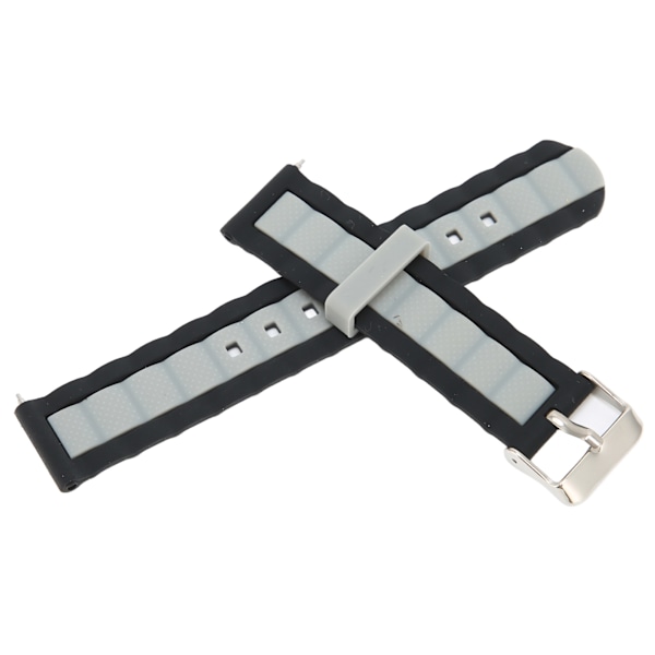 20mm Justerbar Silikon Urrem til Amazfit GTS 3/GTS 2/Bip S/Bip U Smartwatch Sort Grå