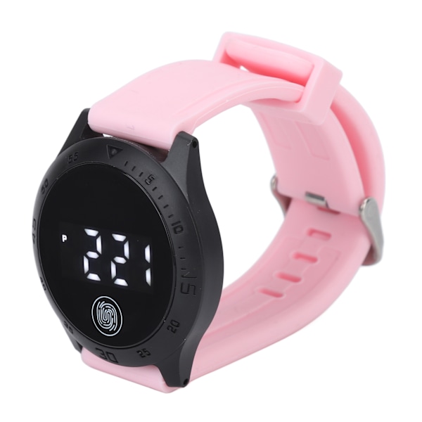 HZ2030 LED Digitalur Koreansk Stil Vandtæt Touch Stilfuldt Armbåndsur til Mænd Kvinder Studenter Sort Skal Pink Rem