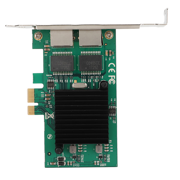 Dual Port Gigabit Ethernet netværkskort - PCI-E x1, 1000Mbps