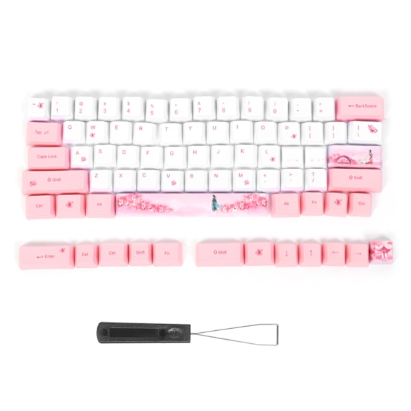 Cute Girl-Pattern Sublimation PBT Keycaps for Mechanical Keyboard (73 PCs)