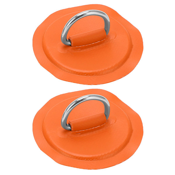 D-ring Pad Patch PVC Oppblåsbar Båt Flåte Jolle Kano Surfebrett Kajakk Festesystem Orange