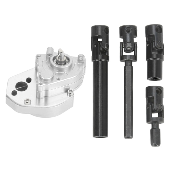 RC Bil Gearkasse Samling og Drivaksel Sæt Aluminium Legering Fint RC Bil Tilbehør til Axial SCX24 1/24 RC Biler Sølv