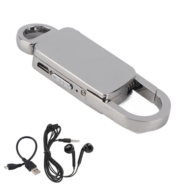 Ljudinspelare Mininyckelring Digital röstinspelare Flash Drive Bärbar MP3-spelare 32GB