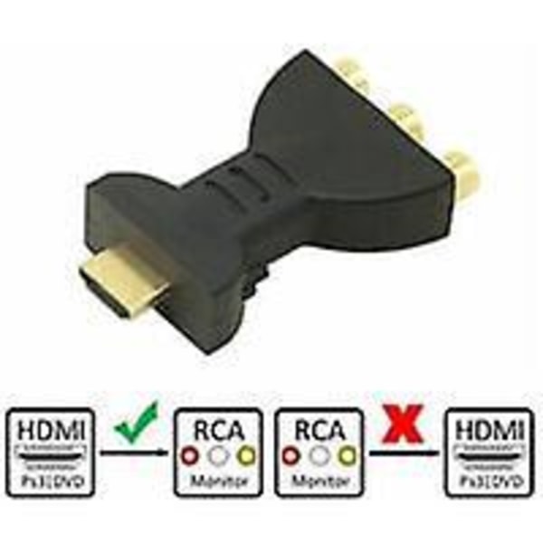 HDMI–3 RCA AV Scart Converter -sovitin - Full HD 1080p -video