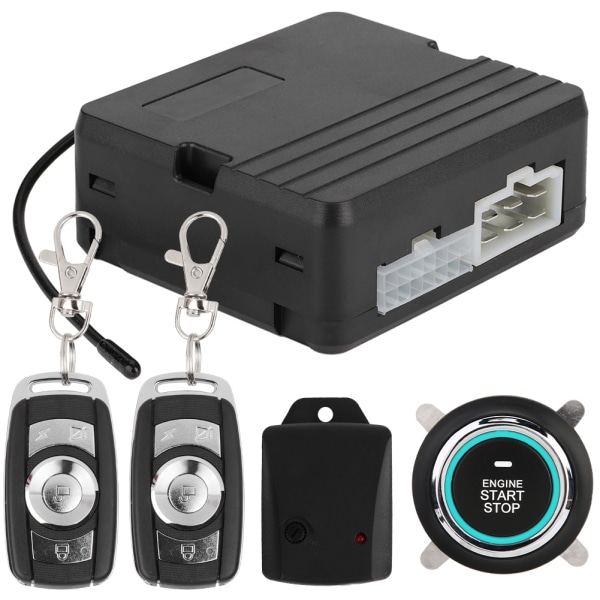 Motorstart bilvibrationsalarmsystem - tryk- og fjernbetjening (12V, nr 2)