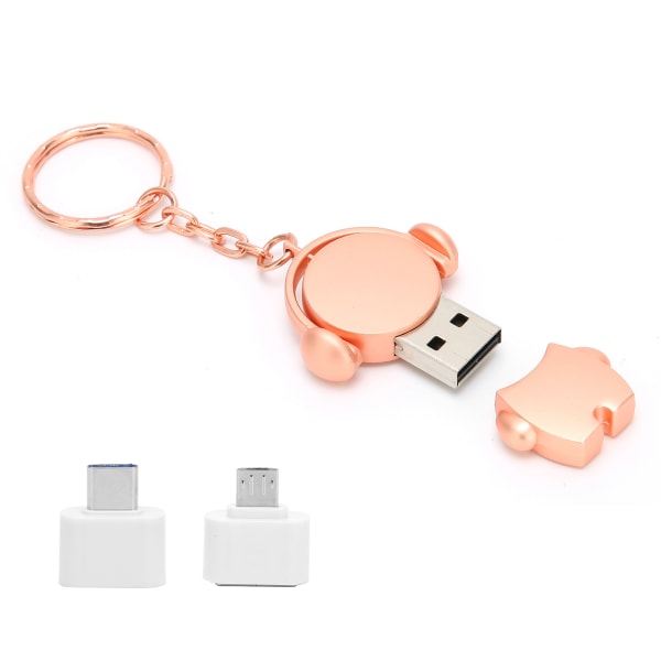 U Disk Cartoon USB 2.0 -flash-asema HighSpeed ​​Transmission -tallennuslaite Rose Gold (64 Gt)