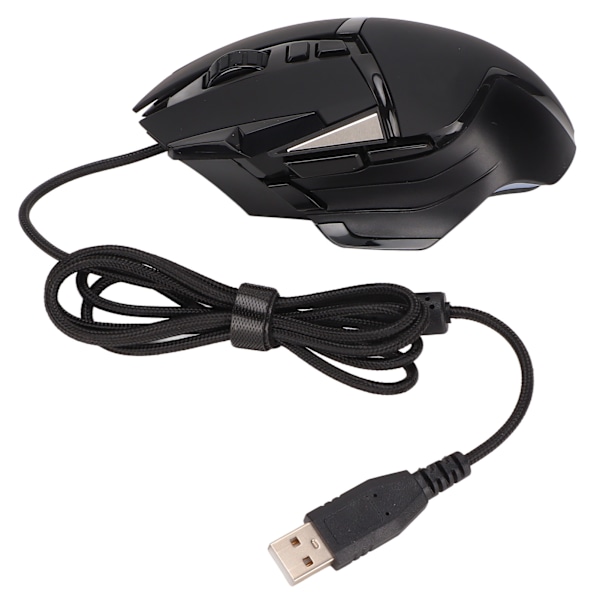 Gaming Mus Ergonomisk Design Justerbar DPI Optisk Motor RGB Baggrundsbelysning Plug and Play Ledningsført Mus
