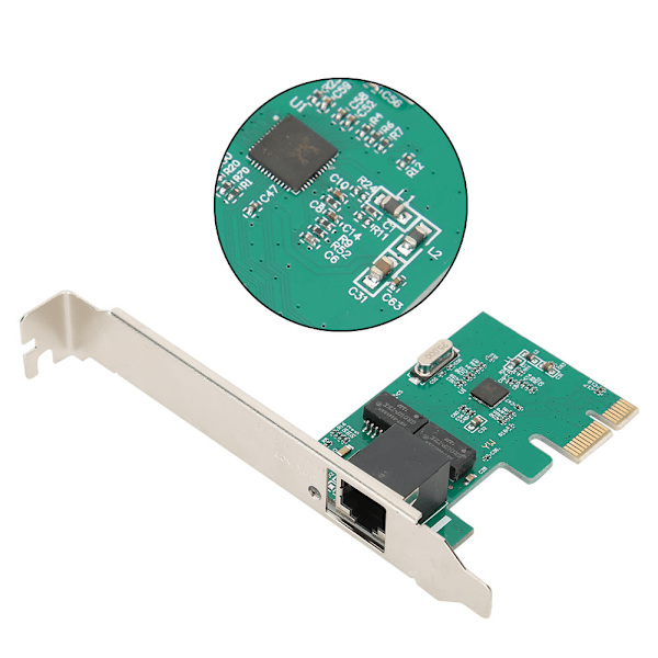 Gigabit Ethernet-netværkskort - Realtek 8111E, PCI-E, 10/100/1000 Mbps