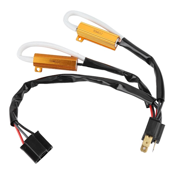 2 stk. LED Decoder Belastningsmodstand Bil Forlygte Blinkende Fejlfri Ledningsnet til H4