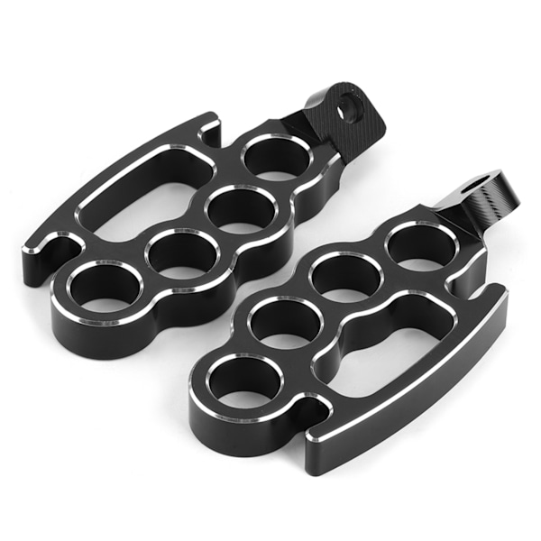 2 Stk Flying Knuckle Control Fodpinde Motorcykel Bagtrin Pedaler Tilbehør Sort