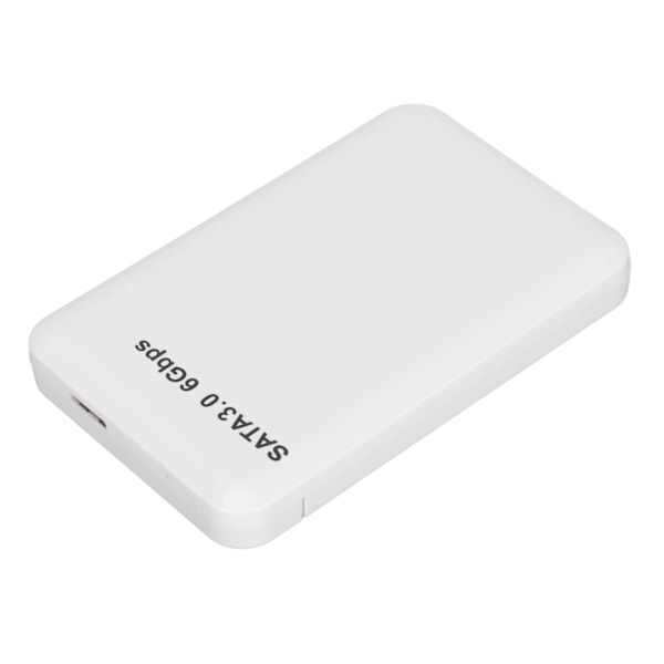 Ekstern HDD Kabinet 2.5in USB3.0 SATA3.0 Plug and Play HDD Kabinet Understøtter 3TB Kapacitet med LED Indikator til Windows Hvid