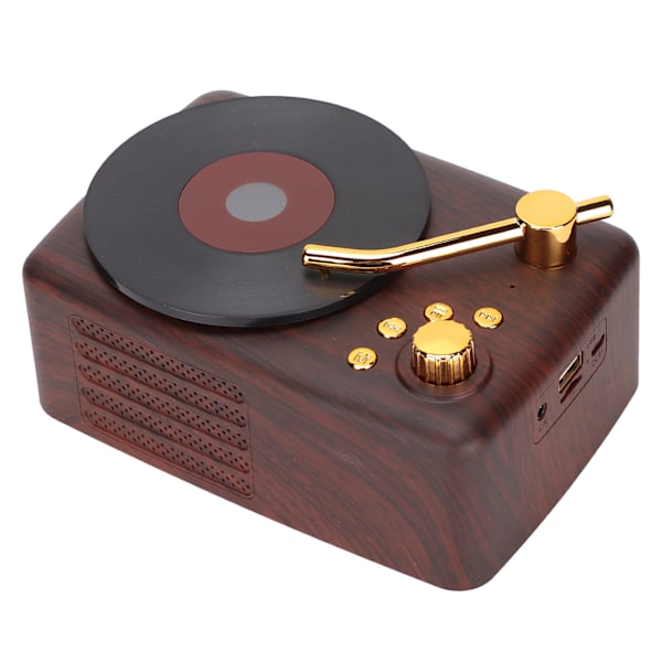 Bluetooth-kaiutin Stereo USB-lataus Retro-levysoittimen muotoilu Mini langaton kaiutin autoon, kannettavaan tietokoneeseen ja matkapuhelimeen